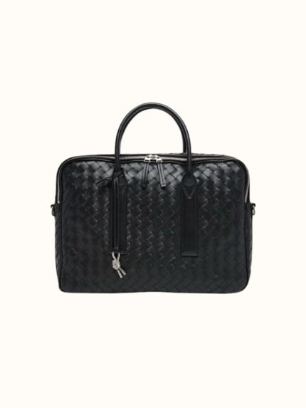 Leather Knitting Laptopbag